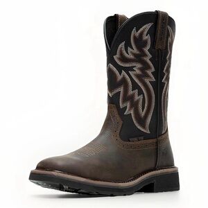 Wolverine Men Rancher Square/ Steal Toe 10.5” Work Boots Leather - Size 9.5